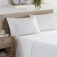 thumbnail image 1 of Aston & Arden Linen and Lyocell Queen Bed Sheet Set (4-Piece), Powder White, 1 of 6
