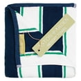 thumbnail image 1 of Aston & Arden Luxury Beach Towel, Oversized 35x70 in., Ultra Soft and Plush, Thick 600 GSM, Navy and Green Pinstripes, 1 of 5