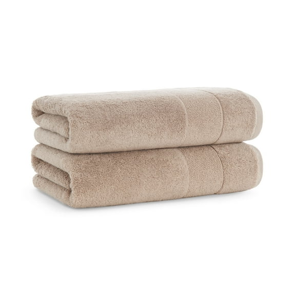 Aston & Arden Turkish Cotton Bath Towels (2-Pack), Thick 600 GSM, 30x60 in., Ultra Soft and Plush, Solid Brown