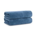thumbnail image 1 of Aston & Arden Turkish Cotton Bath Towels (2-Pack), Thick 600 GSM, 30x60 in., Ultra Soft and Plush, Solid Copen Blue, 1 of 9