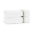 thumbnail image 1 of Aston & Arden Turkish Cotton Bath Towels (2-Pack, Thick 600 GSM, 30x60 in., Ultra Soft and Plush, White with Brown Ombre Striped Border, 1 of 6