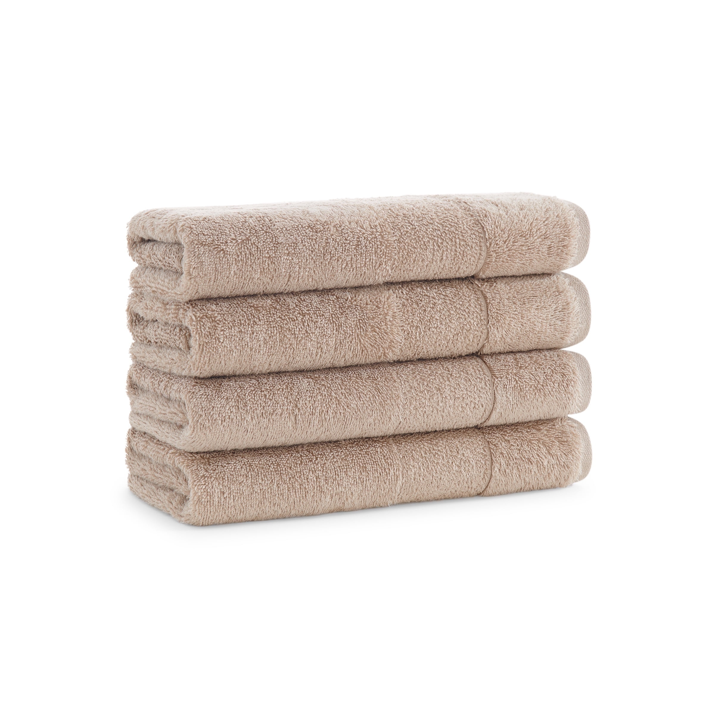 Aston & Arden Turkish Cotton Hand Towels (4-Pack), Thick 600 GSM, 18x32 in., Ultra Soft and Plush, Solid Brown