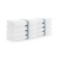 thumbnail image 1 of Aston & Arden Turkish Cotton Wash Cloths (8-Pack, Thick 600 GSM, 13x13 in., Ultra Soft and Plush, White with Crystal Blue Ombre Striped Border, 1 of 6