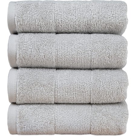 Aston & Arden Turkish Luxury Hand Towels (600 GSM, 18x32 in., 4-Pack), Thick Absorbent Color Block Soft Towels for Bathroom
