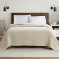thumbnail image 1 of Aston & Arden Waffle Weave Cotton Bed Blanket (QUEEN Size 90x90), Soft and Breathable, Hotel Quality, 450 GSM, Beige, 1 of 7