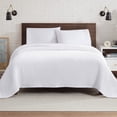 thumbnail image 1 of Aston & Arden Waffle Weave Cotton Bed Blanket (QUEEN Size 90x90), Soft and Breathable, Hotel Quality, 450 GSM, White, 1 of 6
