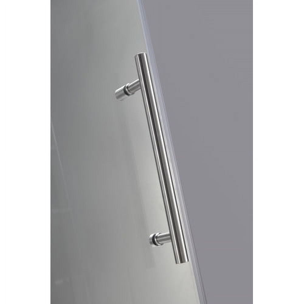 Avalux Frameless Clear Glass Hinged Shower Enclosure in Stainless Steel