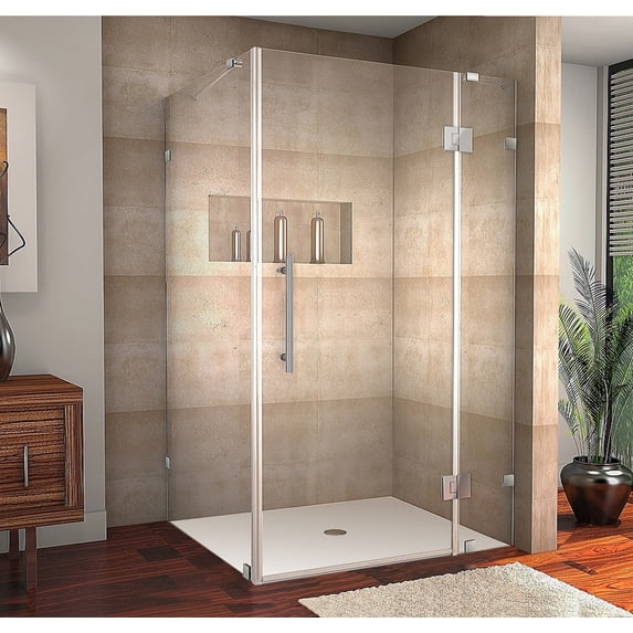 Aston SEN987-SS-3736-10 72" High X 37" Wide X 36" Deep Hinged Frameless Shower Enclosure -