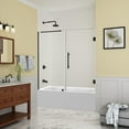 thumbnail image 1 of Aston Tdr965ez-60-10 Belmore 60" High X 60" Wide Hinged Frameless Tub Door - Black, 1 of 7