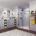 thumbnail image 1 of Aston SDR965F-MB-6830-10 Belmore 72" High X 68" Wide Hinged Frameless Shower Door - Black, 1 of 7