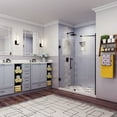 thumbnail image 1 of Aston SDR965EZ-MB-7335-10 Belmore 72" High X 73" Wide Hinged Frameless Shower Door - Black, 1 of 7