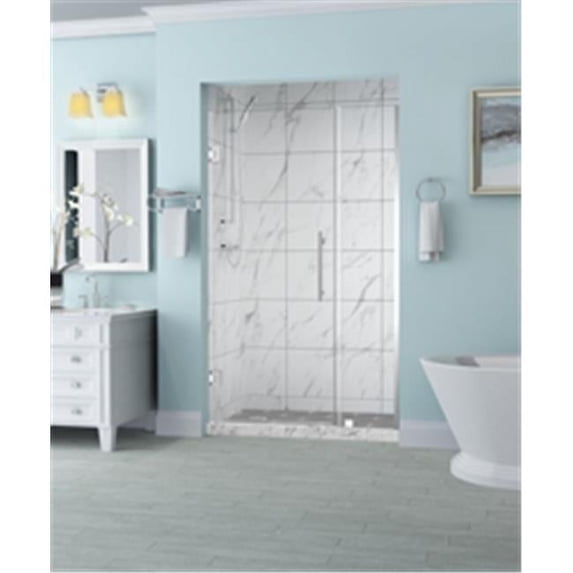 Aston SDR965EZ-CH-5129-10 72 x 50.25-51.25 x 0.375 in. Belmore Frameless Hinged Shower Door - Chrome
