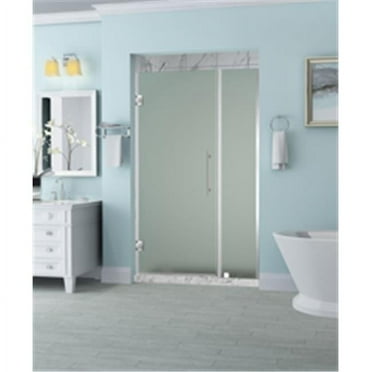 Aston SDR965F-SS-3622-10 Belmore 35.25-36.25 x 72 in. Frameless Hinged Shower Door with Frosted Glass in Stainless Steel