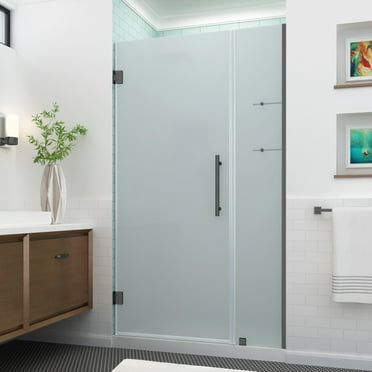 Aston Sdr960f-4329-10 Belmore Gs 72" High X 43" Wide Hinged Frameless Shower Door - Black