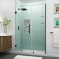 thumbnail image 1 of Aston Sdr960ez-5432-10 Belmore Gs 72" High X 54" Wide Hinged Frameless Shower Door - Black, 1 of 7