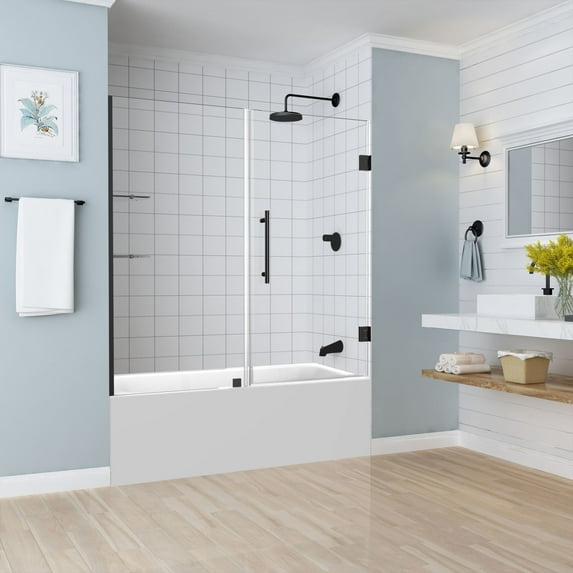 Aston Tdr960ez-60-10 Belmore Gs 60" High X 60" Wide Hinged Frameless Tub Door - Black