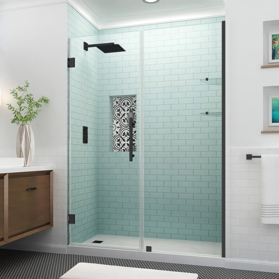 Aston SDR960EZ-MB-6129-10 Belmore Gs 72" High X 61" Wide Hinged Frameless Shower Door -