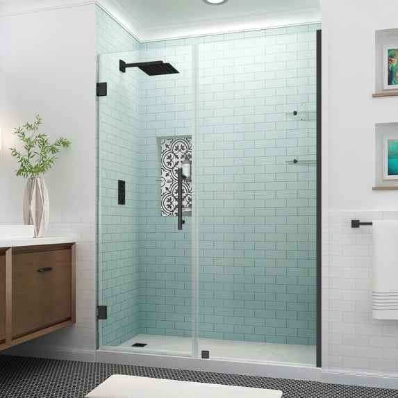 Aston SDR960EZ-MB-6327-10 Belmore Gs 72" High X 63" Wide Hinged Frameless Shower Door -