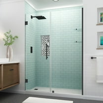 Aston Sdr960ez-6329-10 Belmore Gs 72" High X 63" Wide Hinged Frameless Shower Door - Black