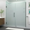 thumbnail image 1 of Aston Sdr960f-6838-10 Belmore Gs 72" High X 68" Wide Hinged Frameless Shower Door - Black, 1 of 7