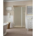 thumbnail image 1 of Aston SDR960F-SS-3622-10 Belmore GS 35.25 to 36.25 x 72 in. Frameless Hinged Shower Door with Frosted Glass & Glass Shelves - Stainless Steel, 1 of 7
