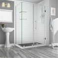 thumbnail image 1 of Aston SEN962EZ-SS-612738-10 72 x 61 x 38.38 in. Bromley GS Frameless Corner Hinged Shower Enclosure with Glass Shelves, Stainless Steel, 1 of 7