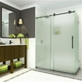 thumbnail image 1 of Aston SEN984F-ORB-48-10 76 x 48 x 33.8125 in. Coraline Frameless Sliding Shower Enclosure with Frosted Glass, Oil Rubbed Bronze, 1 of 7