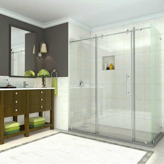 Aston Sen984ez-72-10 Coraline 76" High X 72" Wide X 34" Deep Sliding Frameless Shower