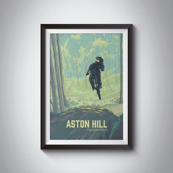 Aston Hill Mountain Biking Buckinghamshire Bike Park Art Unframed Paper Print