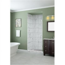 Aston SDR997EZ-SS-23-10 72 x 22.75-23.25 x 0.375 in. Kinkade Frameless Hinged Shower Door - Stainless Steel