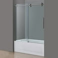 thumbnail image 1 of AstonGlobal TDR978-SS-60-10 Langham 60 x 60 in. Completely Frameless Tub Sliding Door in Stainless Steel, 1 of 6