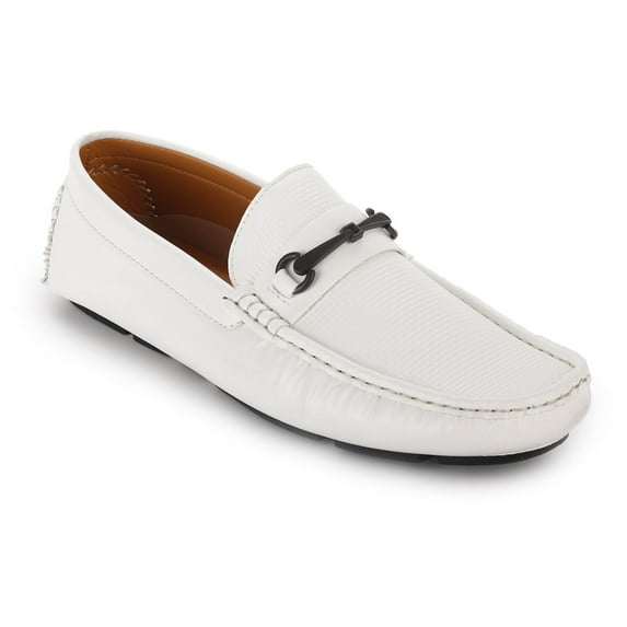 Aston Marc Drive Men's Loafers Color: White Size: 13