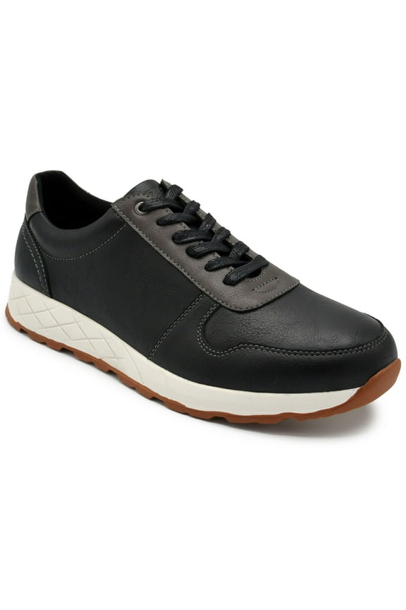 Men’s Round Toe Fashion Casual Court Shoe Black Size 9.5 M