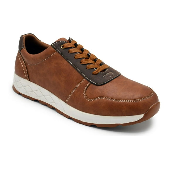 Aston Marc Men's Casual Court Shoes Color: Tan Size: 10.5