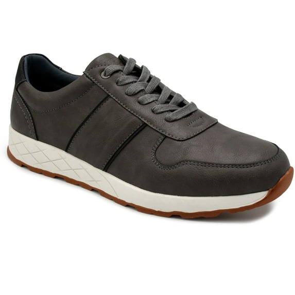 Aston Marc Men's Casual Court Sneakers, Lightweight Lace-Up Shoes with Cushioned Insole for Versatile Everyday Comfort - Grey, Size 9