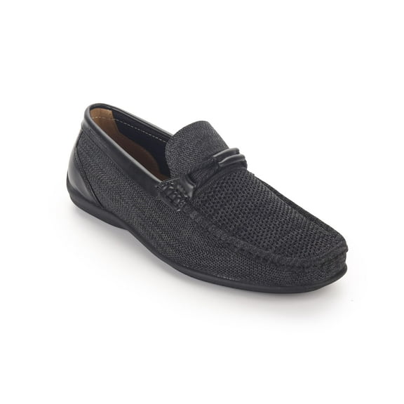 Aston Marc Men's Casual Loafer Shoes, Comfortable and Versatile for Travel, Office, and Everyday Use, Premium Leather Design - Black, Size 8