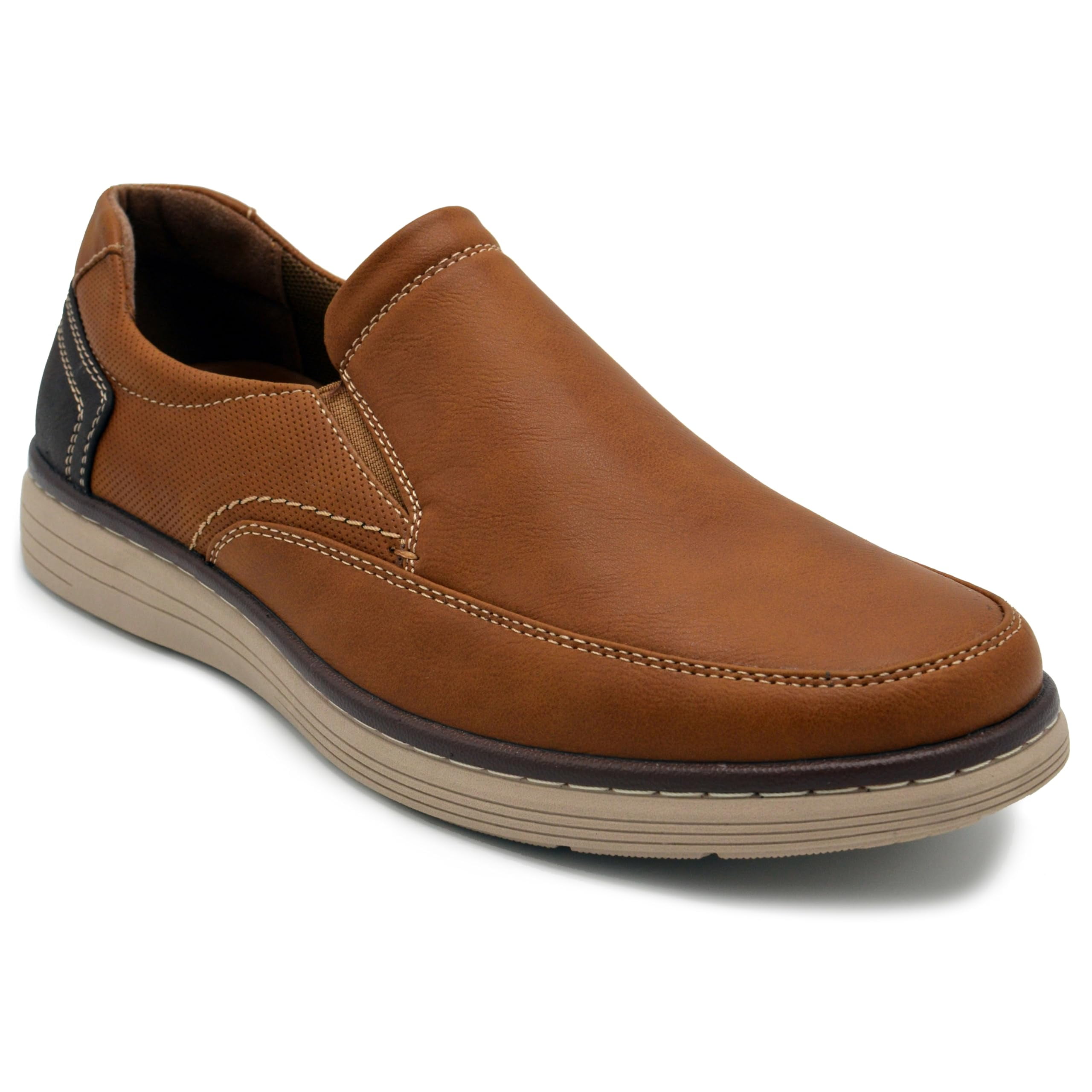 Aston Marc MADRID-01-TAN Shoes Mens Size 11 Brown Slip On Loafers Casual New Box Amazon.com | Aston Marc Mens Loafer, Premium Leather Slip on  main image 3