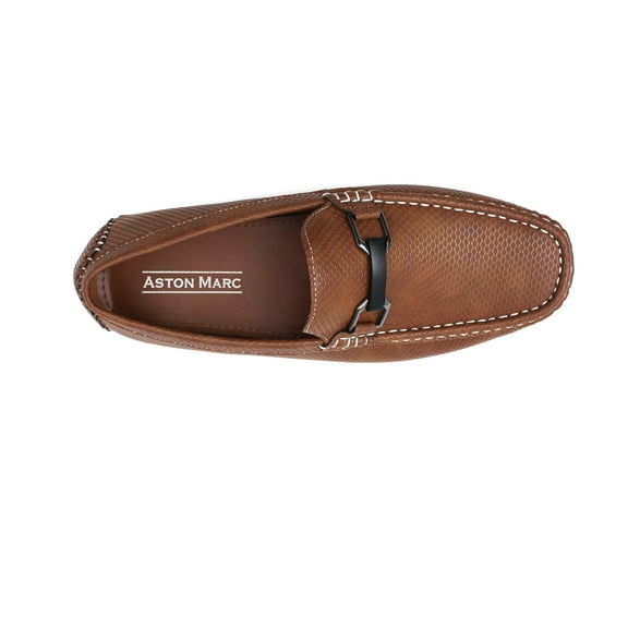 Aston Marc Men's Driving Loafer, Lightweight Breathable Design with Durable Rubber Sole - Tan, Size 8