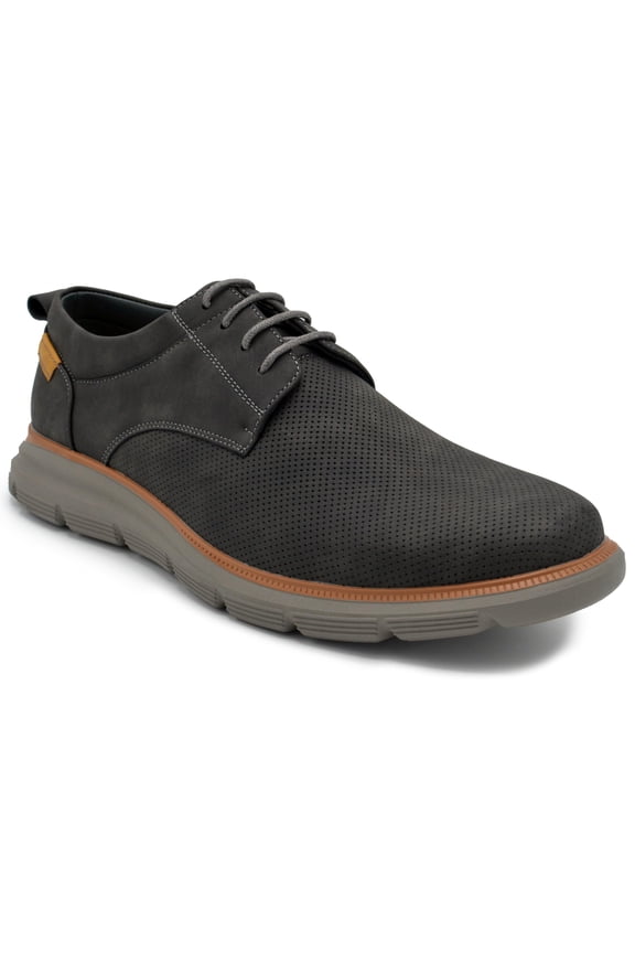 Men's EGLON Oxford, Lightweight Lace-Up Sneakers, Casual Perforated Leather Shoes, Comfortable Everyday Wear (Sizes 8-12)