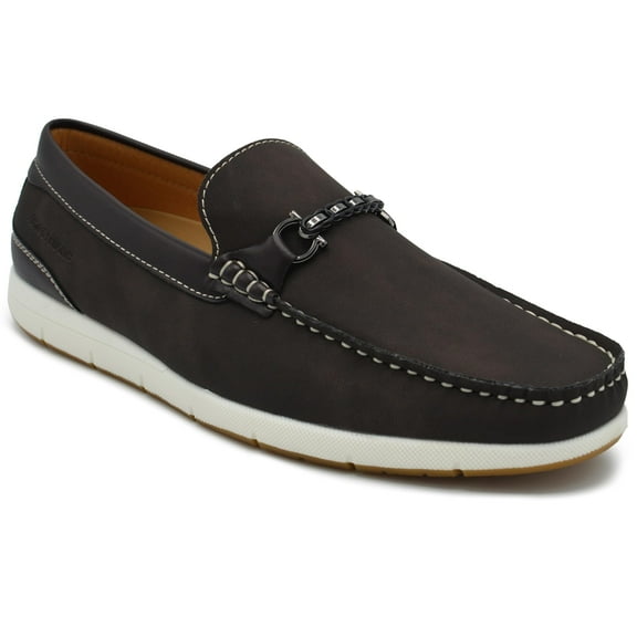 Aston Marc Men's Loafer, Premium Leather Slip-On Shoes for Business, Casual, & Everyday Wear - Coffee, Size 10