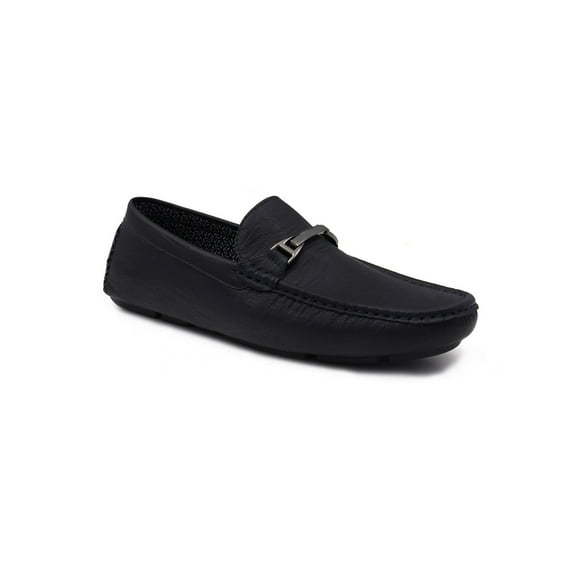 Aston Marc Mens Charter-03 Faux Leather Moccasin Loafers