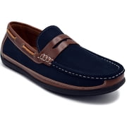 Aston Marc Men's Penny Loafer Shoes, Casual Slip-On Moccasins with Leather Detailing, Comfortable & Stylish, Sizes 8-13