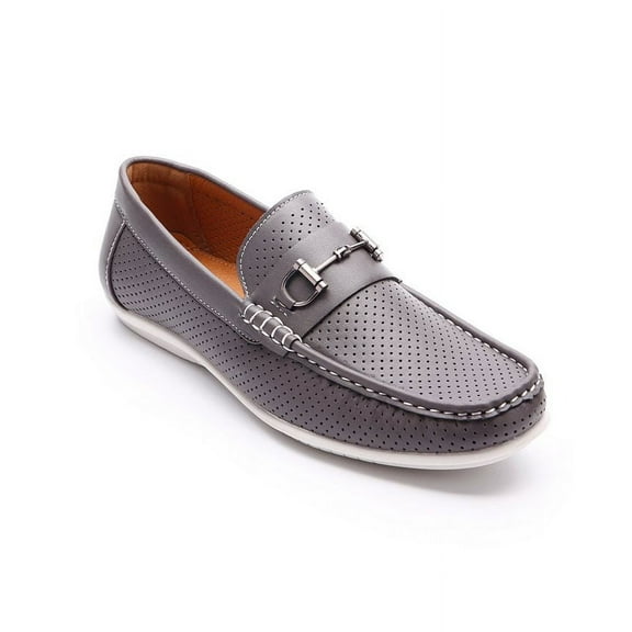 Aston Marc Men's Perforated Classic Driving Shoes Gray Size 8.5 M