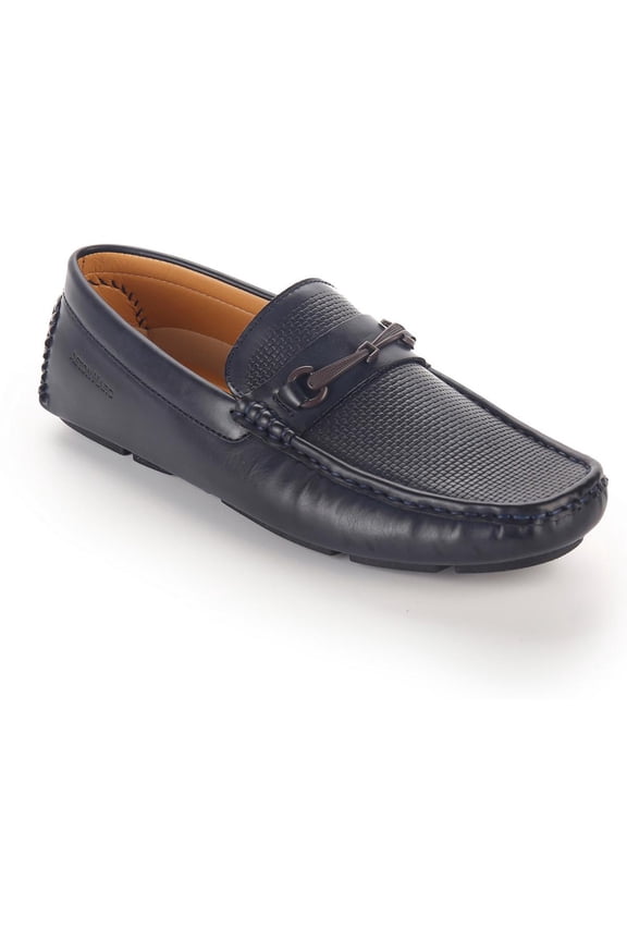 Mens Drive Faux Leather Square Toe Driving Moccasins