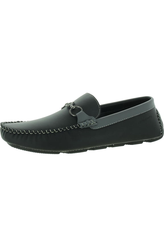 Mens Faux Leather Slip-On Driving Moccasins