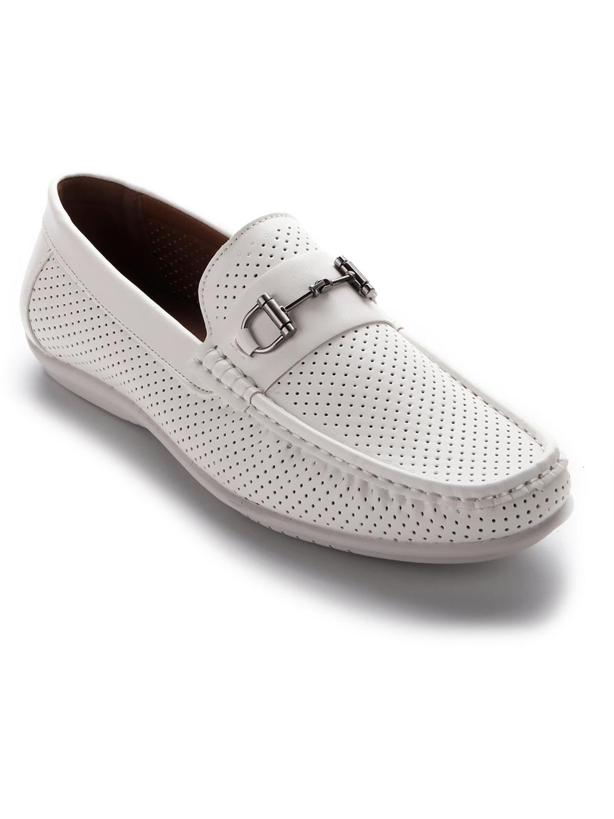 Aston Marc Mens Faux Leather Slip-On Loafers