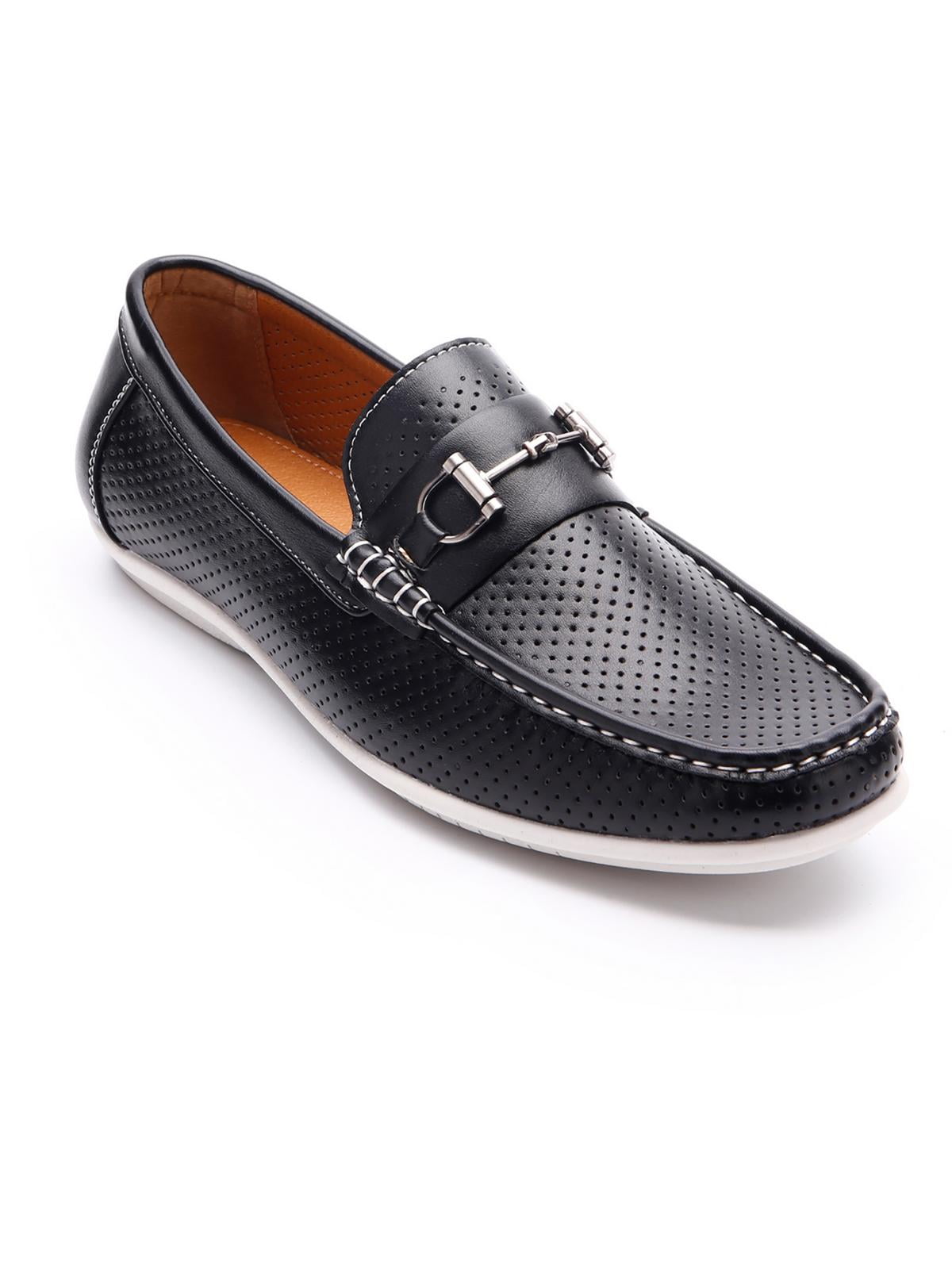 New in box! Aston Marc Mens 10 Abrams Black Comfy Leather Slip On Loafers Amazon.com | Aston Marc Mens Loafer, Premium Leather Slip on  main image 2