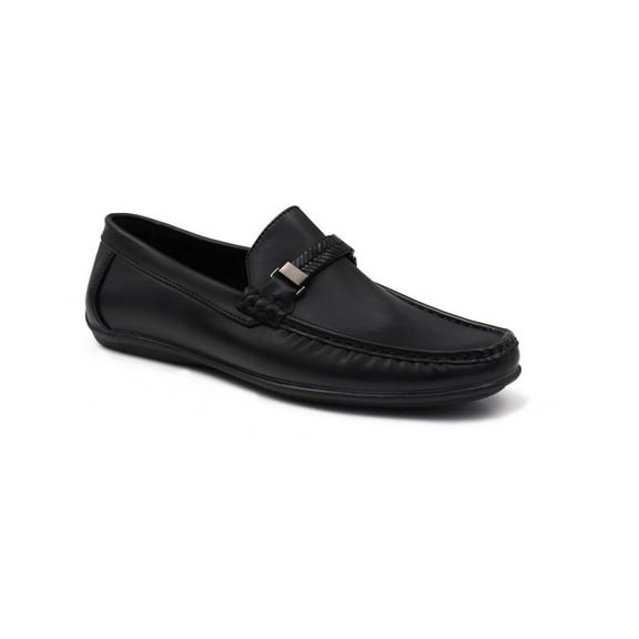 Aston Marc Mens Madrid 01 Faux Leather Slip-On Loafers
