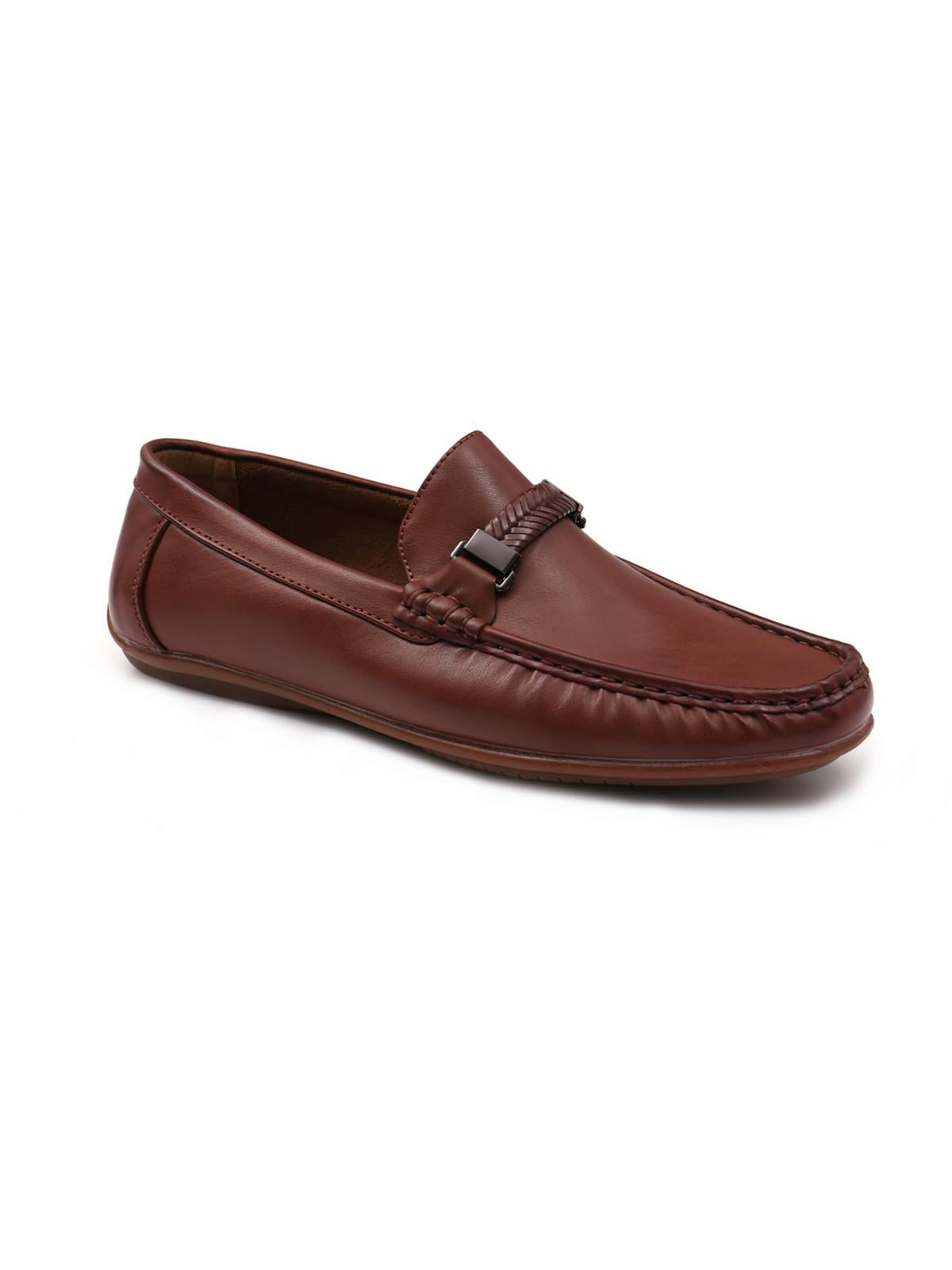 Aston Marc MADRID-01-TAN Shoes Mens Size 11 Brown Slip On Loafers Casual New Box Aston Marc Mens Madrid 01 Faux Leather Slip-On Loafers  main image 2