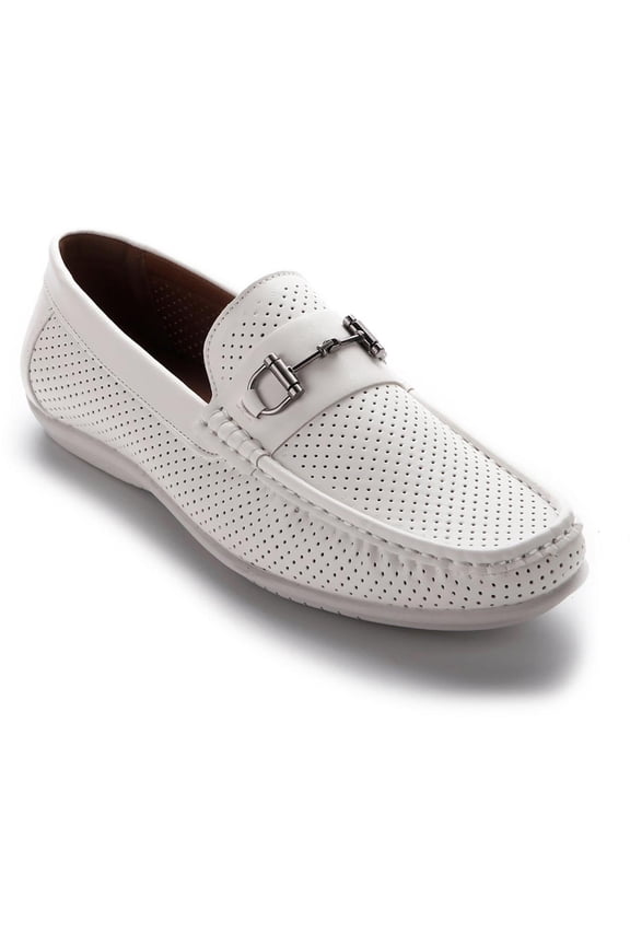 Mens Walk Faux Leather Slip-On Loafers